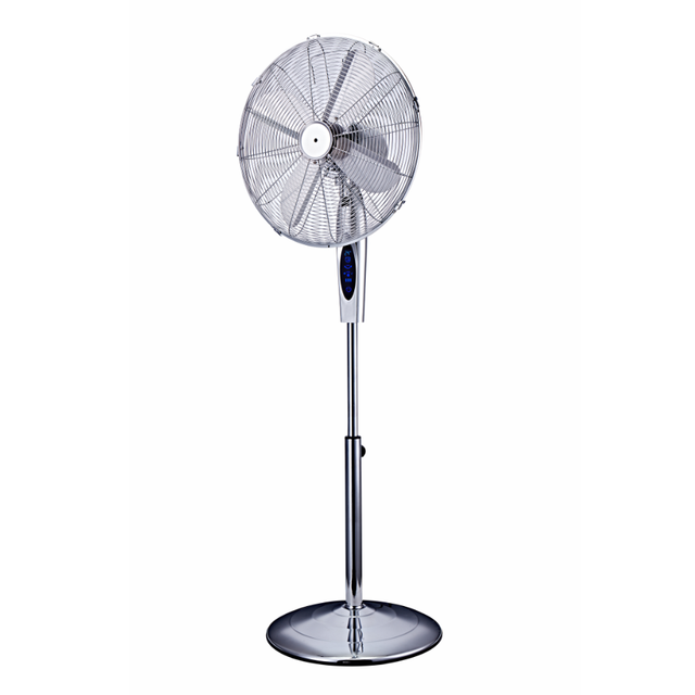 16 inch metal pedestal fan chrome color with LCD display